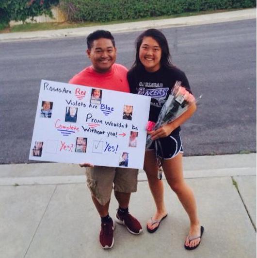 Brandon asking Robyn to their Senior Year Prom in 2014.