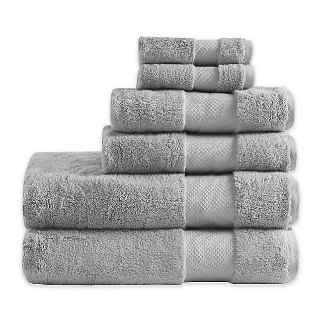 Madison Park Signature Turkish Cotton Bath Towels in Silver (Set of 6)