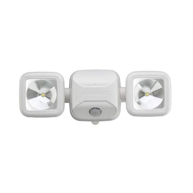 Mr. Beams MB3000 High Performance Wireless Battery Powered Motion Sensing LED Dual Head Security Spotlight, 500 Lumens, White, 1-Pack
