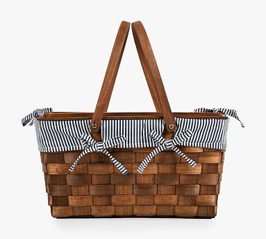 Pottery Barn - Suffolk Picnic Basket - Set For 2