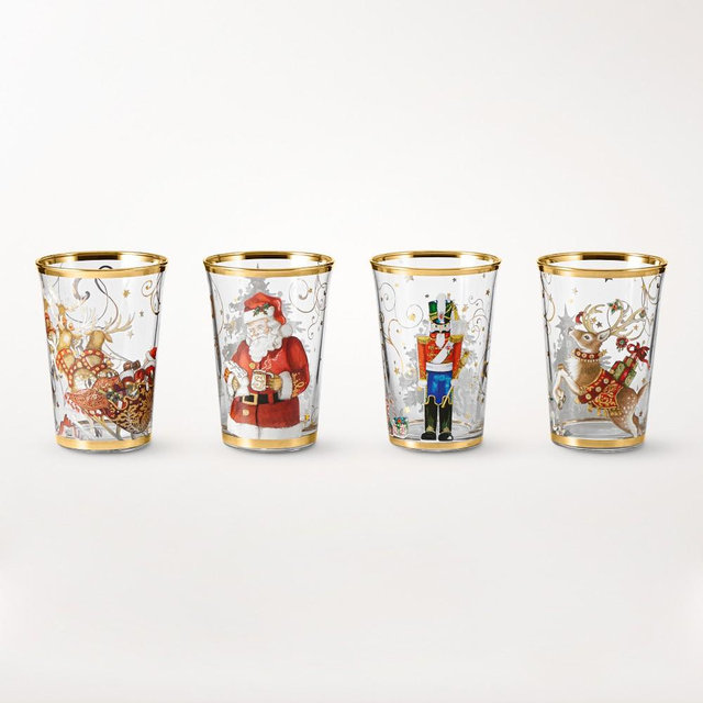 'Twas the Night Before Christmas Tumblers, Set of 4, Nutcracker