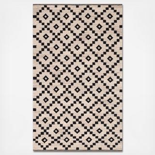 Flat-Weave Geometric Croix Rug