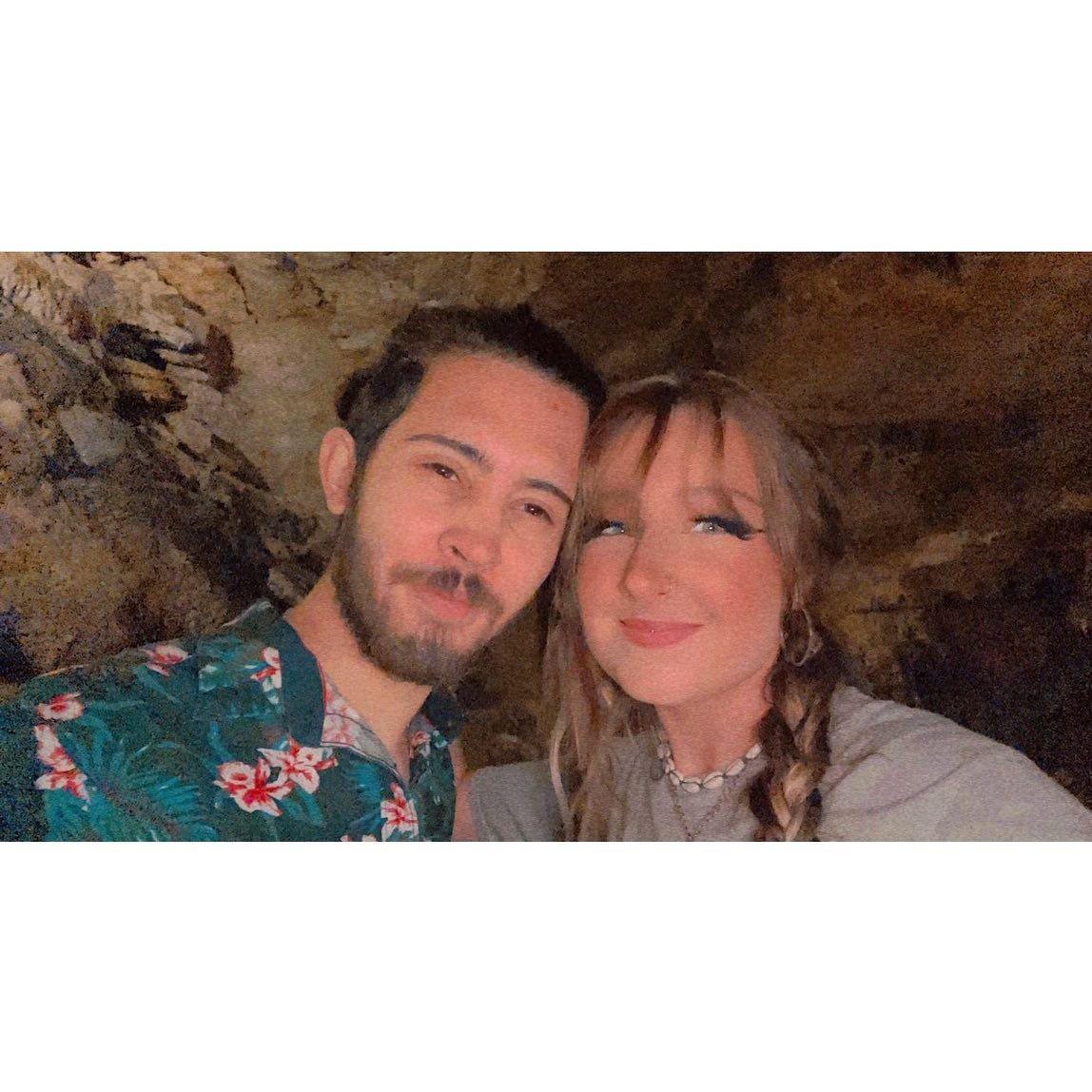 This was the Cave of the Mounds near Madison, during my birthday week. I was so sure he was going to propose but didn't have my nail appointment until after, so I bought press on. He did not propose