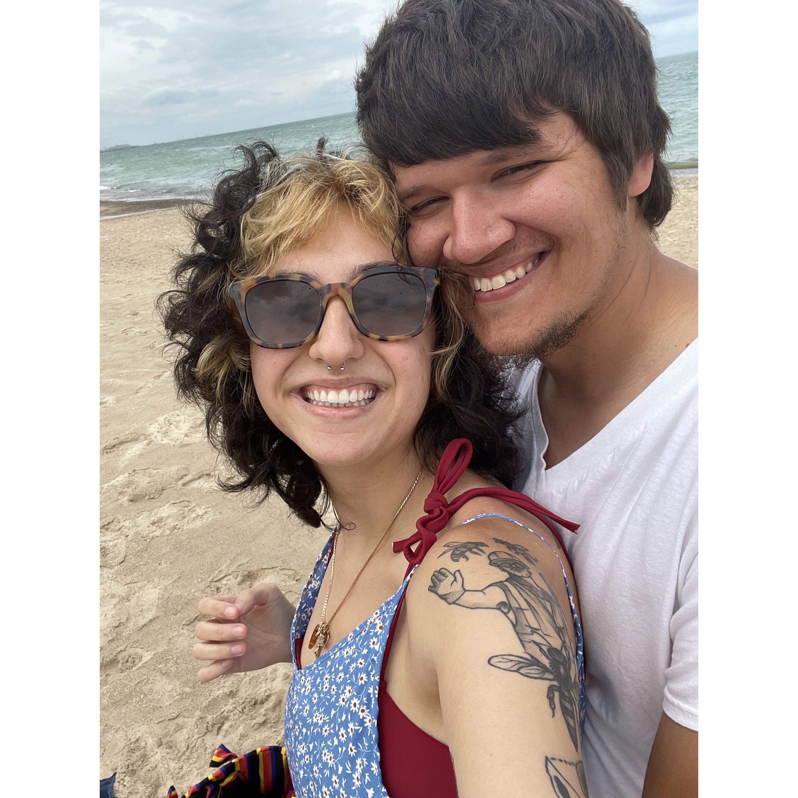 At the beach