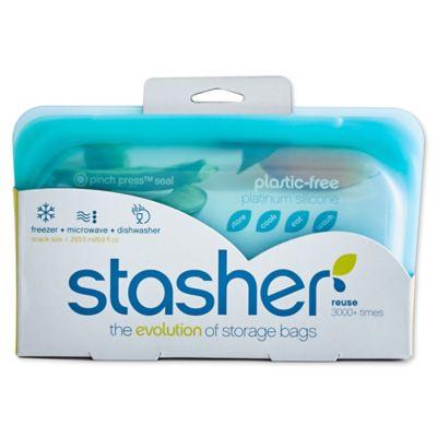 Stasher Reusable 9.9 oz. Silicone Food Storage Bag in Aqua