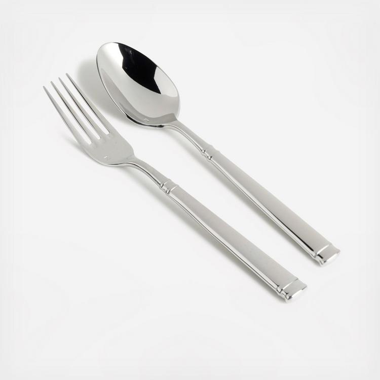 Fortessa Bistro 5-Piece Silver Stainless Steel Flatware Set