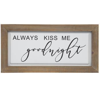 Always Kiss Me Goodnight Wood Wall Decor