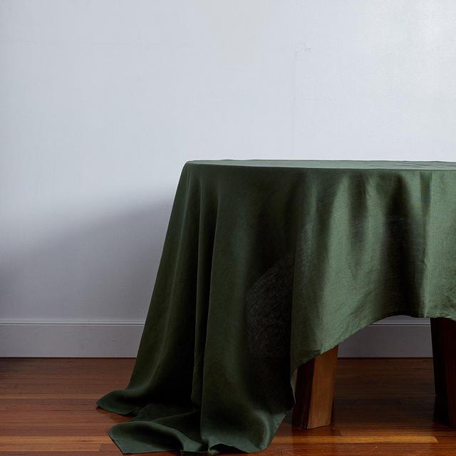 100% Linen Tablecloth in Olive