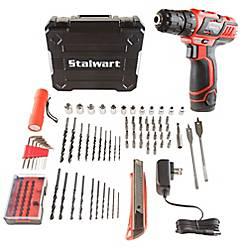 75-Piece 12 Volt Lithium Ion 2-Speed Drill Tool Set