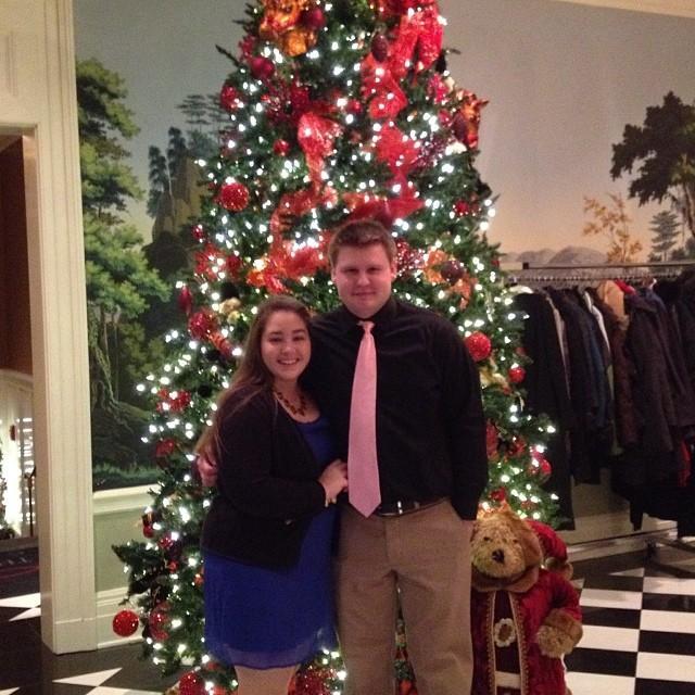 This was the first picture taken of us at a Christmas Party in December 2013.
