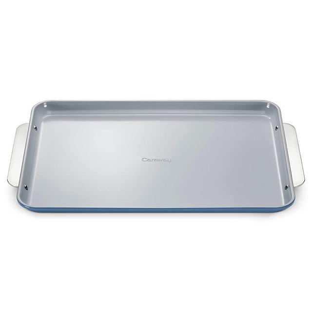 Caraway Non-Stick Ceramic Baking Sheet - Naturally Slick Ceramic Coating - Non-Toxic, PTFE & PFOA Free - Perfect for Baking, Roasting, and More - Large - Slate