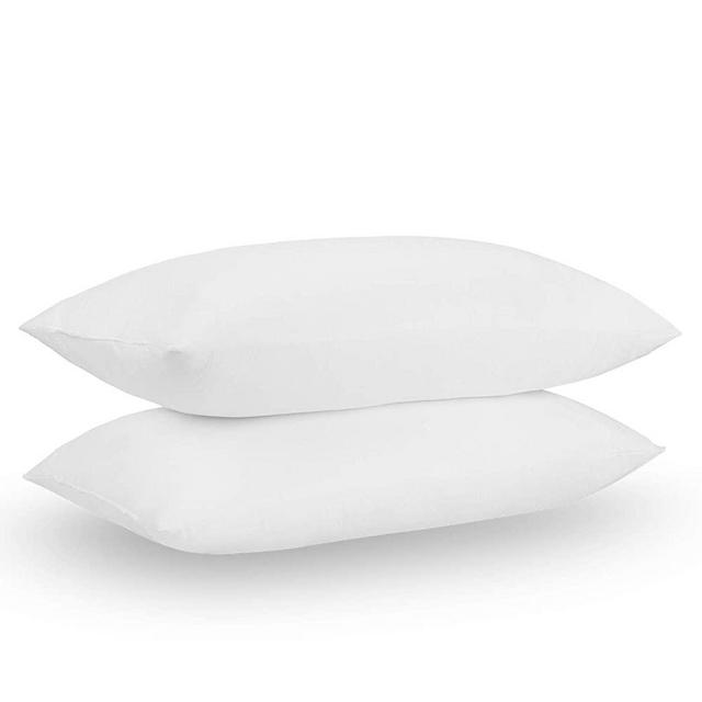 Acanva Basic Bed Pillow Soft Rest Cushion Stuffer for Sleeping, Standard 20" x 26"-2P, White 2 Pack