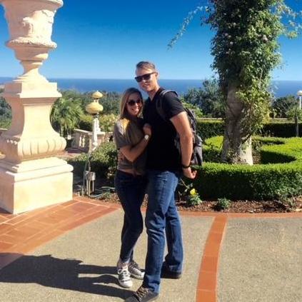 Our first vacation together! We drove up the coast to San Francisco. Here is us visiting Hearst Castle.