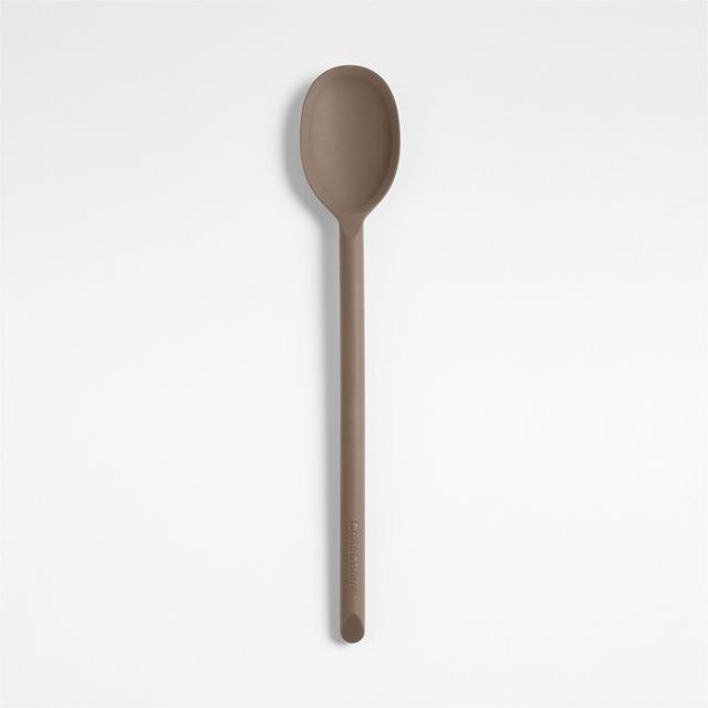 Crate & Barrel Mushroom Brown Silicone Spoon