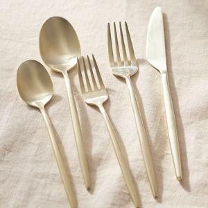 Gaze Satin Flatware 20-Piece Place Setting