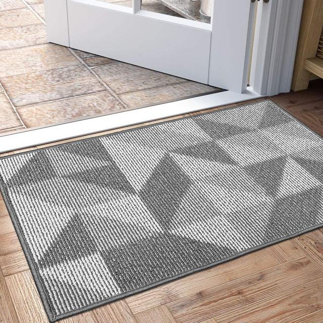 DEXI Indoor Doormat, Non Slip Absorbent Resist Dirt Entrance Rug, 24”x36” Machine Washable Low-Profile Inside Floor Door Mat