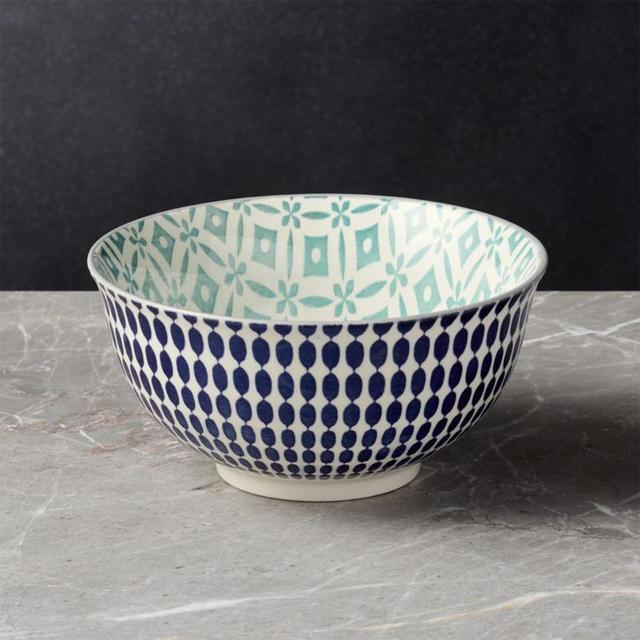 Yuki Blue Noodle Bowl 7.5"