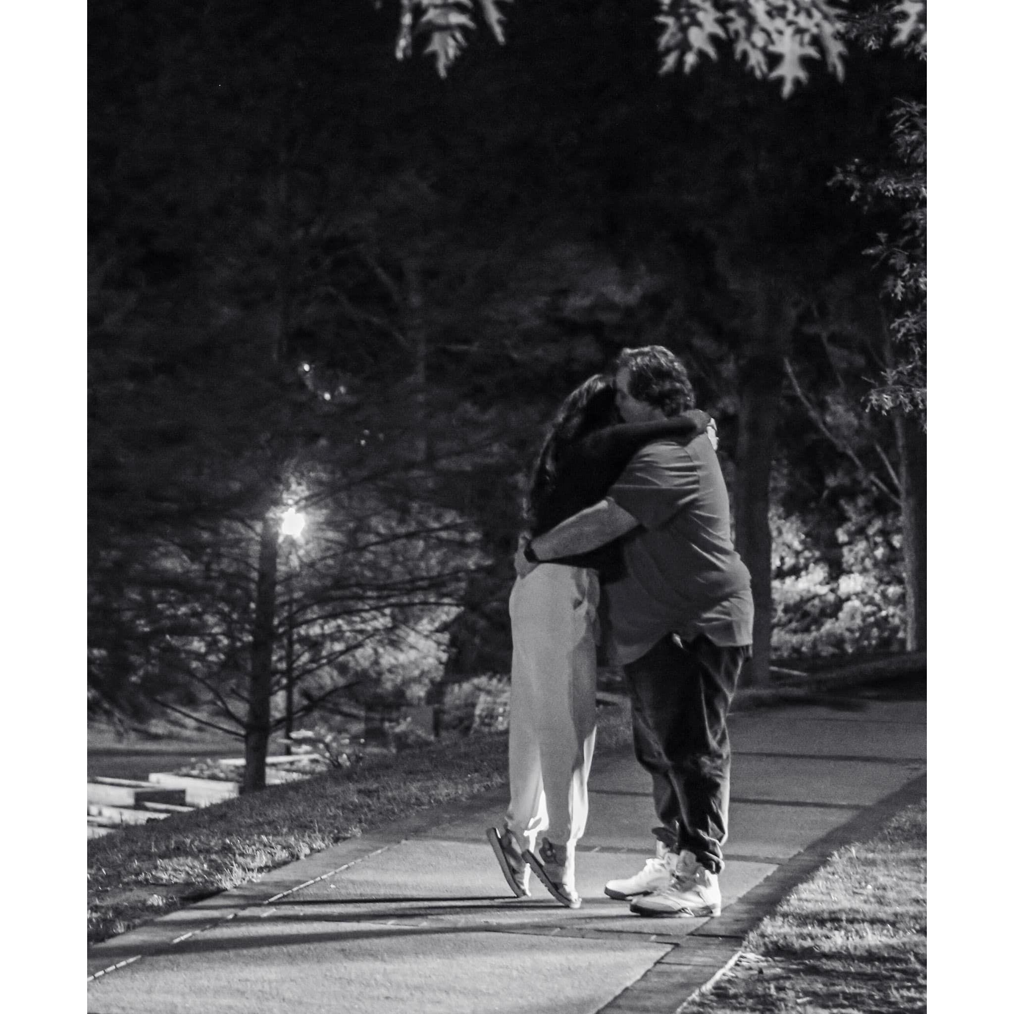 The future Gallos ❤️ Ezra proposed to Elizabeth along the park across from Rojo, a weekly staple for nearly the past decade.