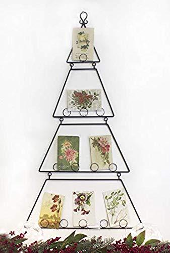 Scorpion's Sales LARGE Deluxe Christmas Card Photo Holder Wall Display - 35 INCHES TALL - Christmas Card Holder Stand - Photo Holder Tree Display Deluxe Wall Hanging Metal Tree Photo and Card Holder