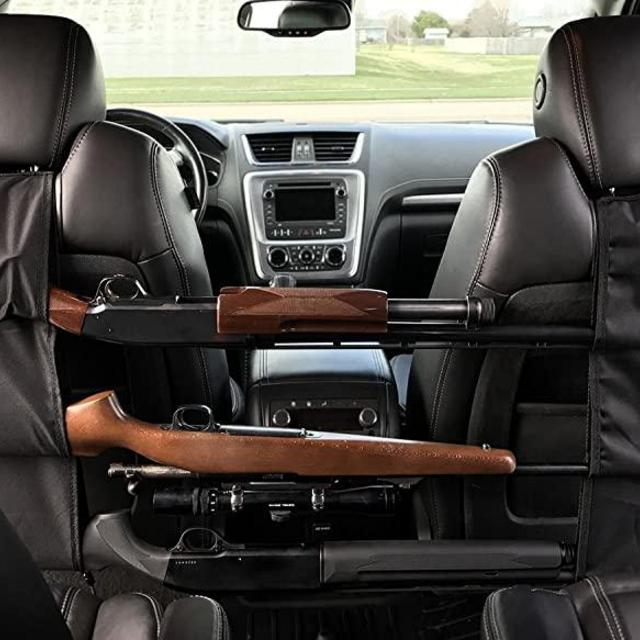 PRETTYGAGA Car Concealed Seat Back Gun Rack to Hold 3 Rifles