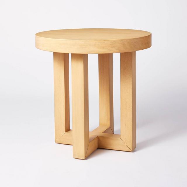 Rose Park Round Fully Assembled Wood End Table Brown - Threshold™ designed with Studio McGee