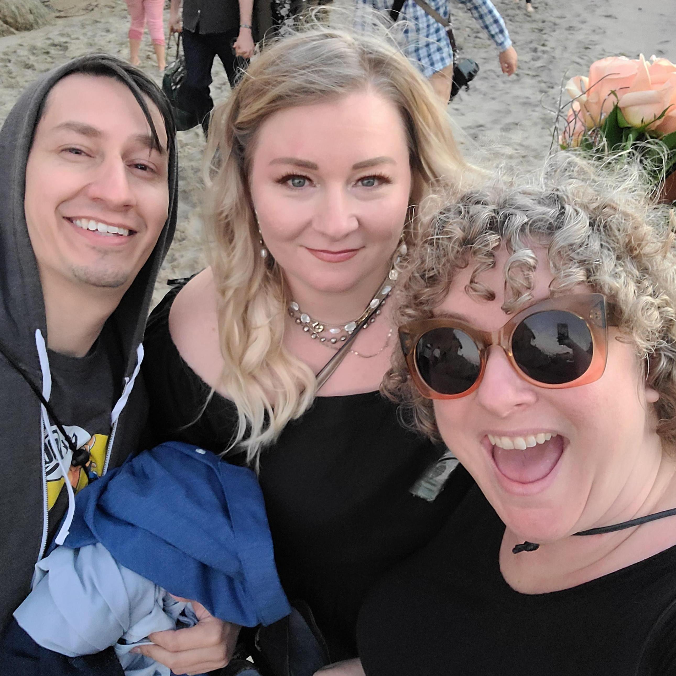 Very tired after a long day of photography with our Maid of Honor (Hannah), Groomsman Corey (not pictured), and bridesmaid Sarah (not pictured).