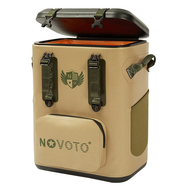 Novoto Magnetic Backpack Cooler 30 Can, Leakproof Insulated Backpack Coolers, Waterproof Soft Cooler Bag for Men & Women, One-Handed Quick Access for Beach, Lunch, Picnic, Kayak, Car, Camping & Party