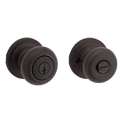 Kwikset Juno Entry Knob featuring SmartKey in Venetian Bronze - 97402-737
