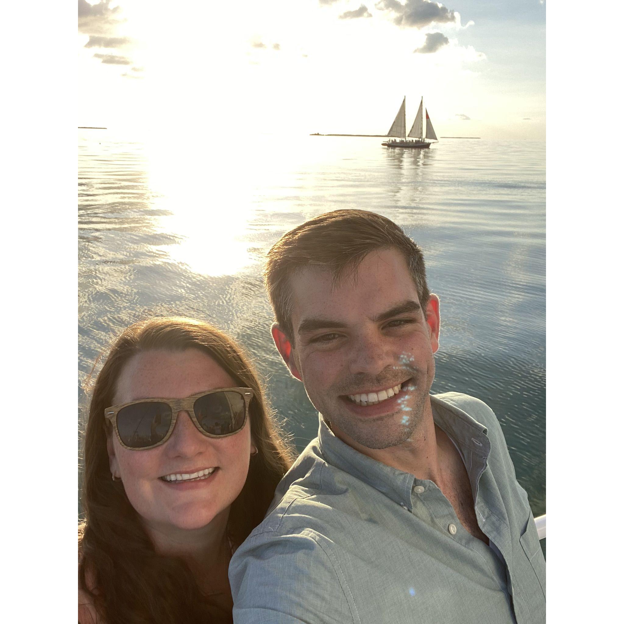 Enjoying sunset in Key West
