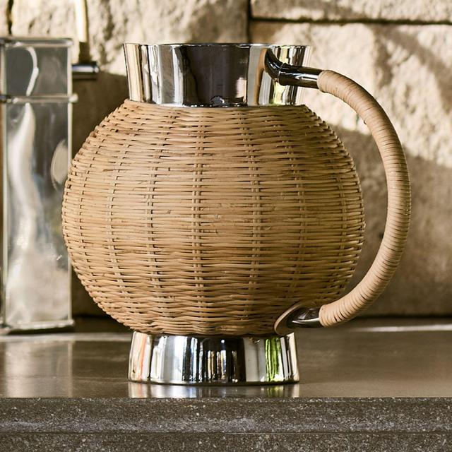 Romsey 67-Oz. Wicker Metal Pitcher by Jake Arnold
