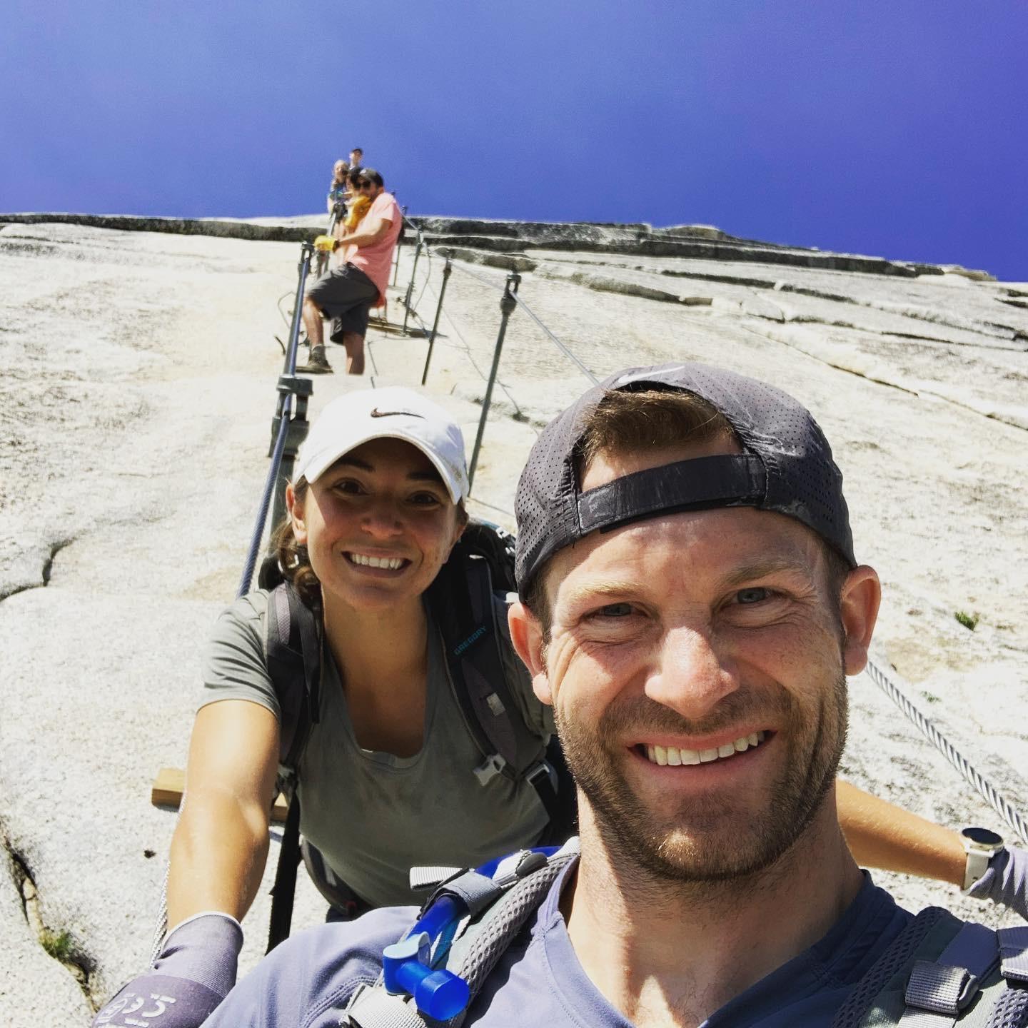 Going down Half Dome at Yosemite National Park!