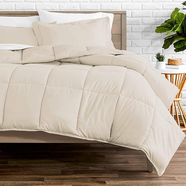 Bare Home Comforter Set - Queen Size - Goose Down Alternative - Ultra-Soft - Premium 1800 Series - Hypoallergenic - All Season Breathable Warmth (Queen, Sand)