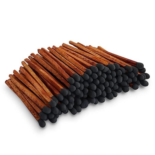 2" Brown Stick Black Tip Espresso Style Safety Matches | 100+ Artisan Bulk Matchsticks with Adhesive Strikers by Thankful Greetings | Unique Candle Lighting for Your Home, Gifts, & Events