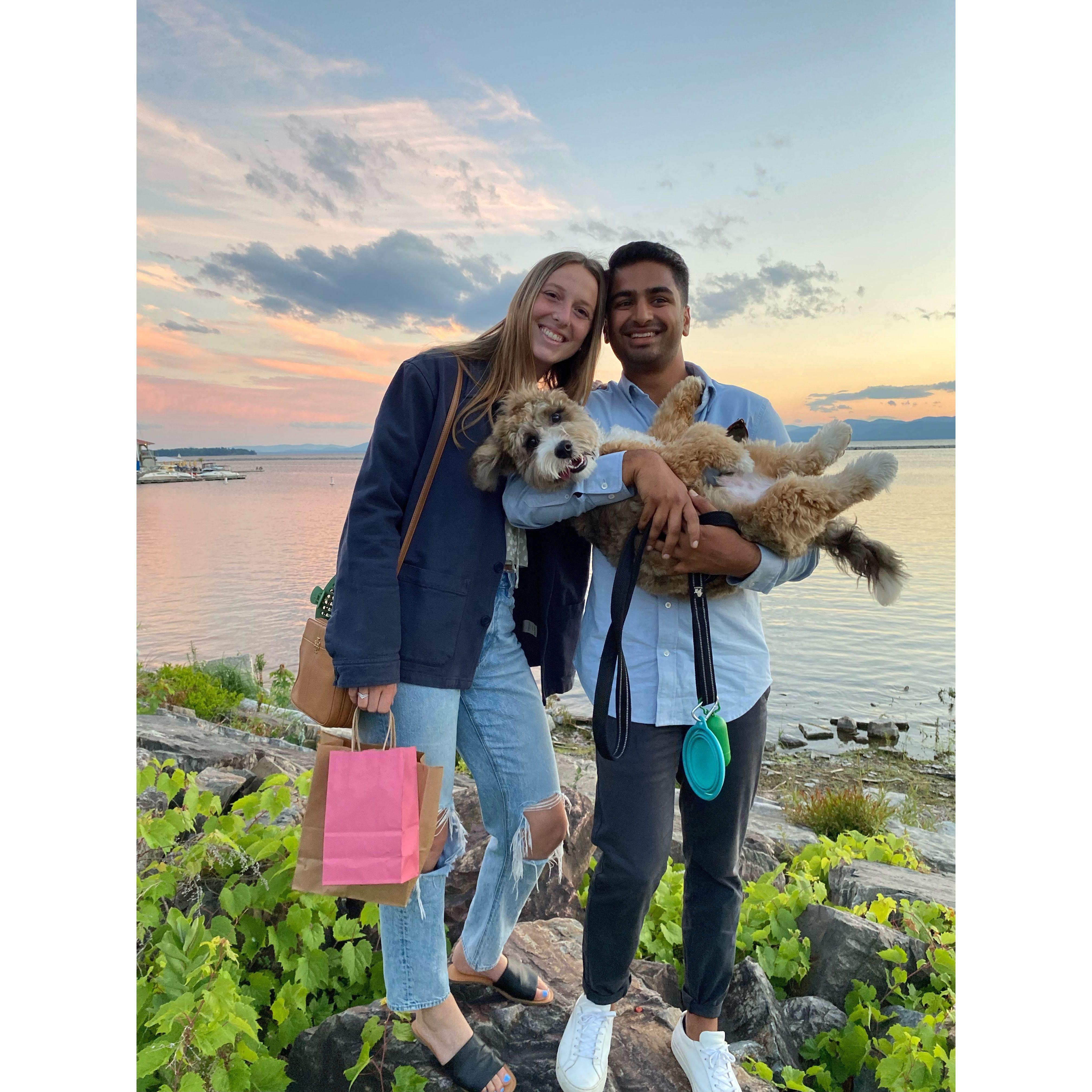 After Ali graduated from college, we moved to Boston together and found the true love of our lives - our dog Gio!