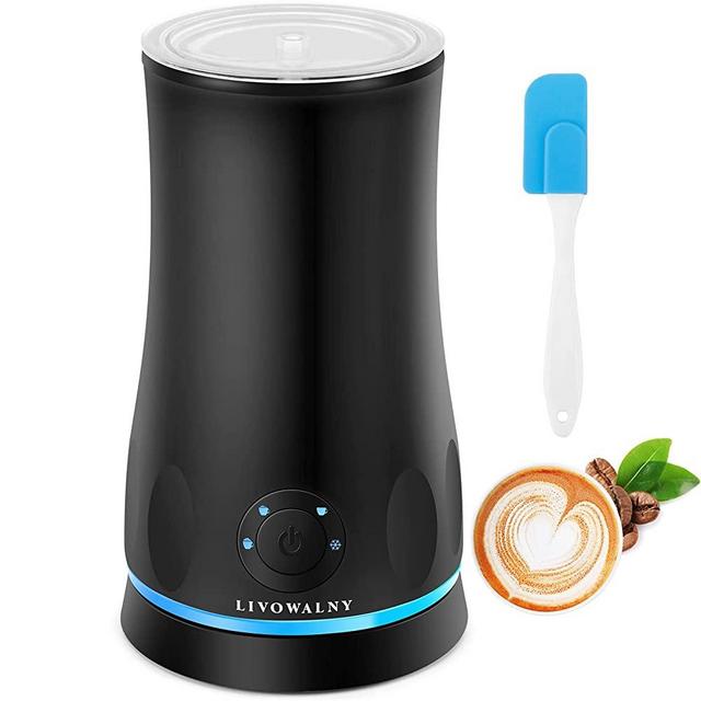 LIVOWALNY Milk Steamer Electric Milk Frother Hot and Cold Foam Maker Coffee Frother for Cappuccino, Coffee, Latte, Hot Chocolate, Four in One Function 120V
