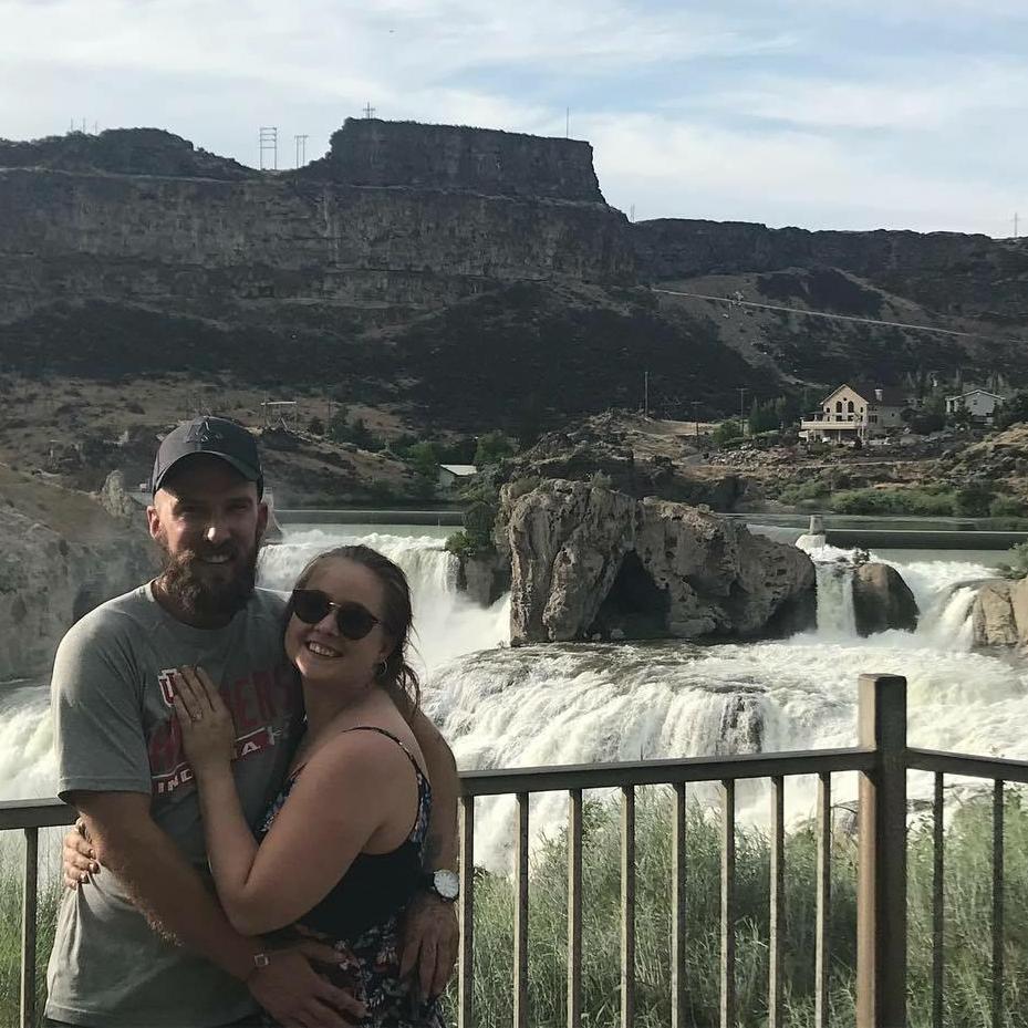 Right after we got engaged at Shoshone Falls!