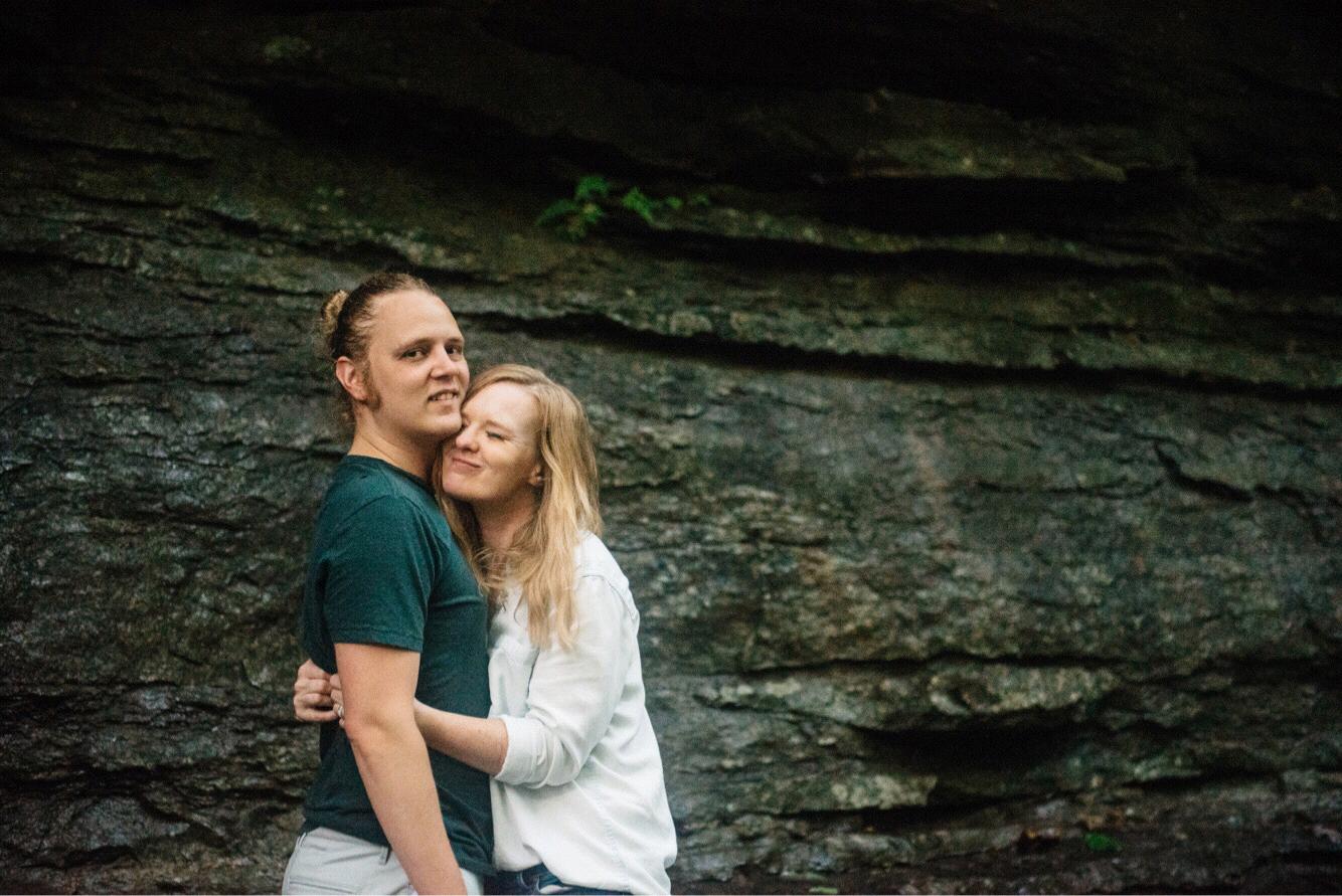 Goofing around at our engagement location! 2018