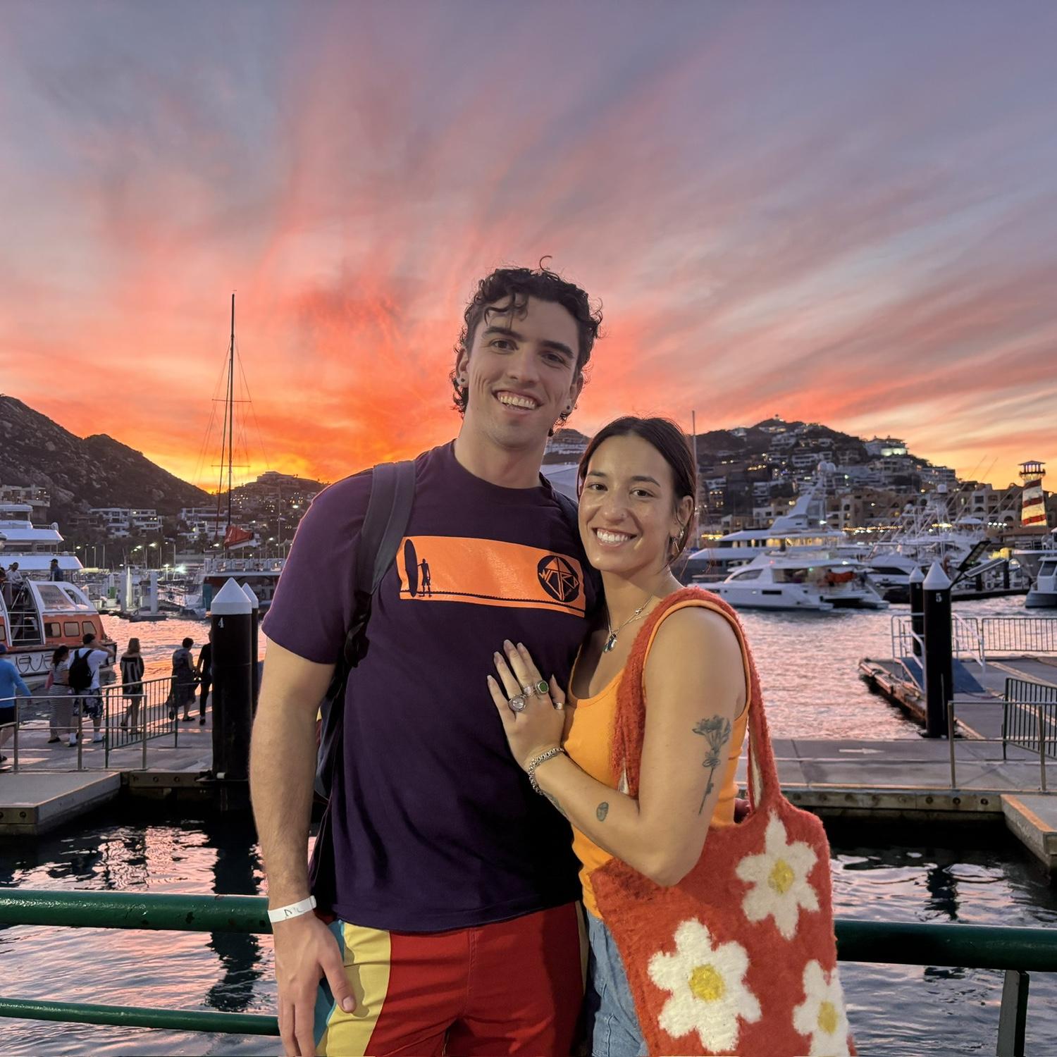 This was a beautiful sunset in Cabo when we were taking a cruise with Gabrielle's family