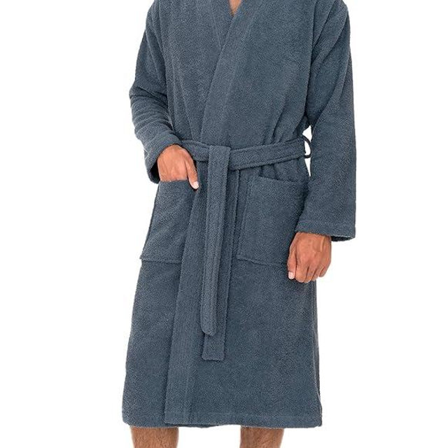 TowelSelections Mens Robe, Cotton Terry Cloth Bathrobe, Soft Bath Robe for Men