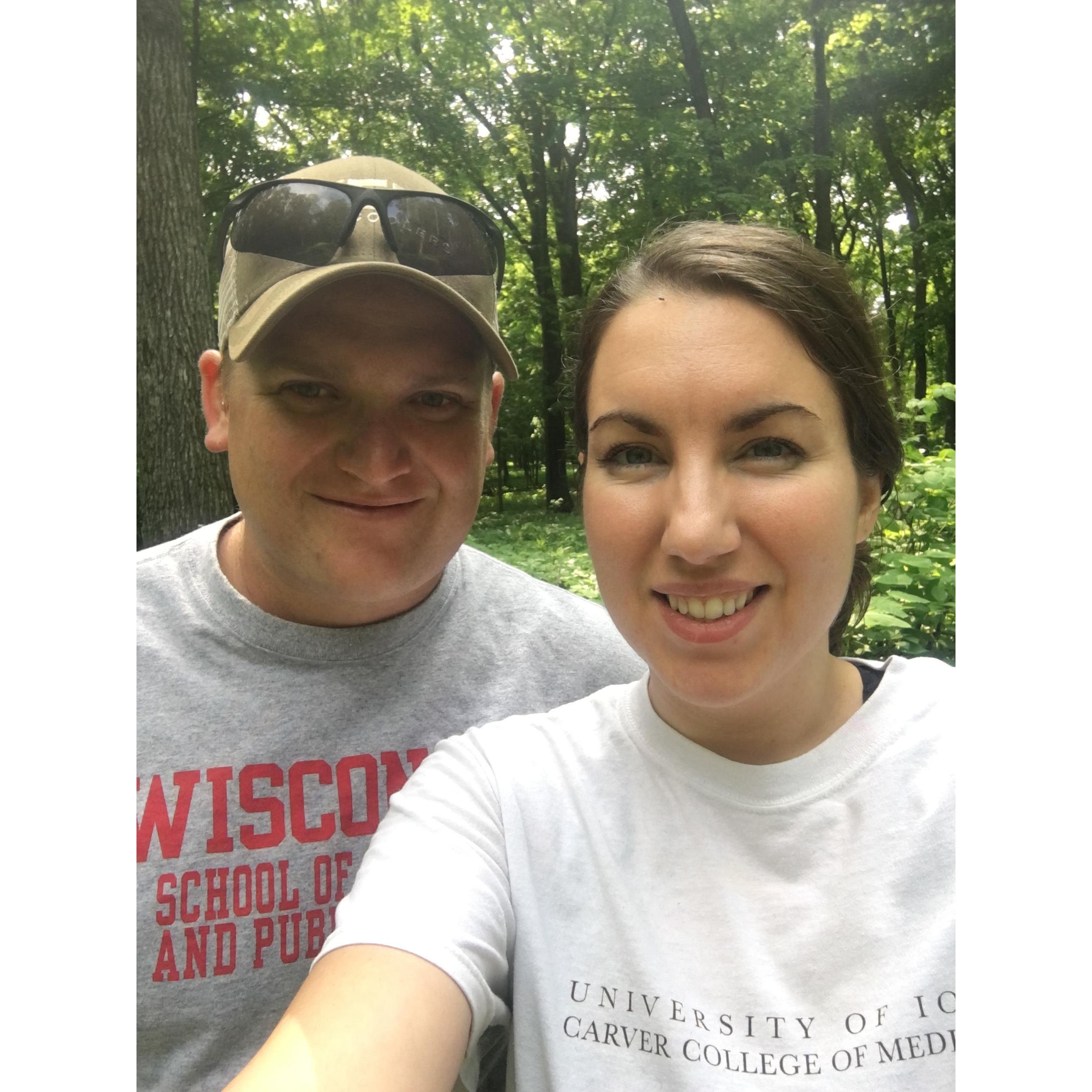 Hiking buddies for life.  Effigy Mounds National Monument