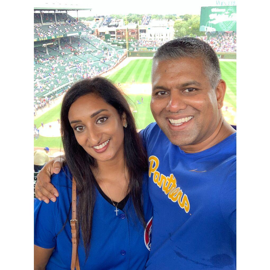 Our first date at Wrigley Field