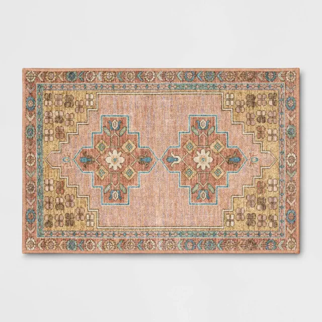 2'x3' Comfort Mat Bohome Accent Rug Blush/Rust Blush/Rust - Threshold™