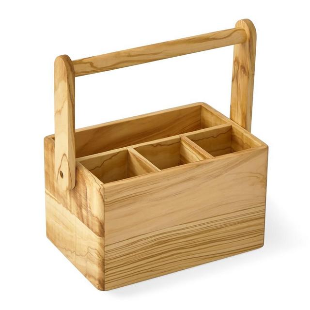 Olivewood Flatware Caddy
