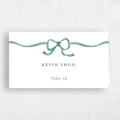 Green Wedding Place Card - Perkins