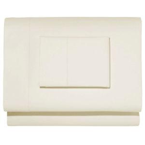 280-Thread-Count Pima Cotton Percale Sheet Set (Queen) - cream
