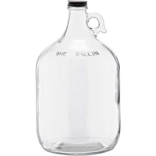 C-Store Packaging - 1 Gallon (128 oz) Clear Glass Jug With 38mm Cap | FAST SAME DAY SHIPPING