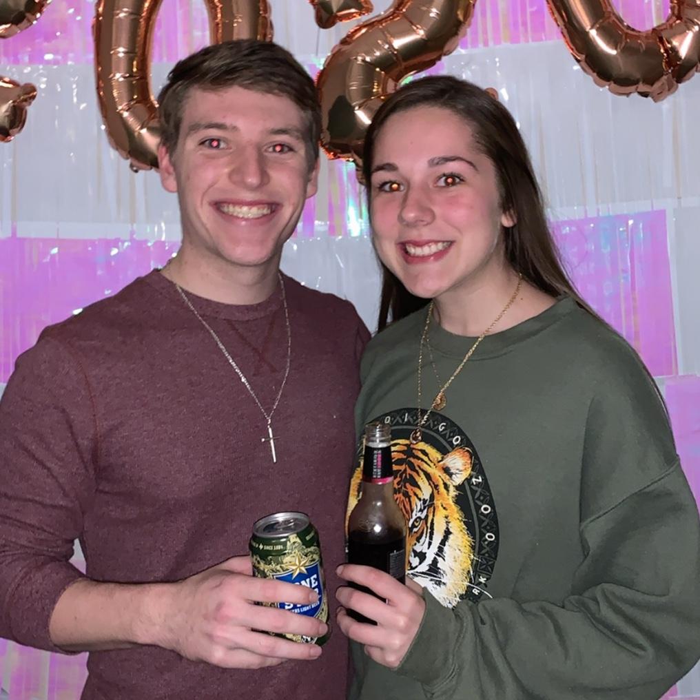 At a college party for New Years - 2020