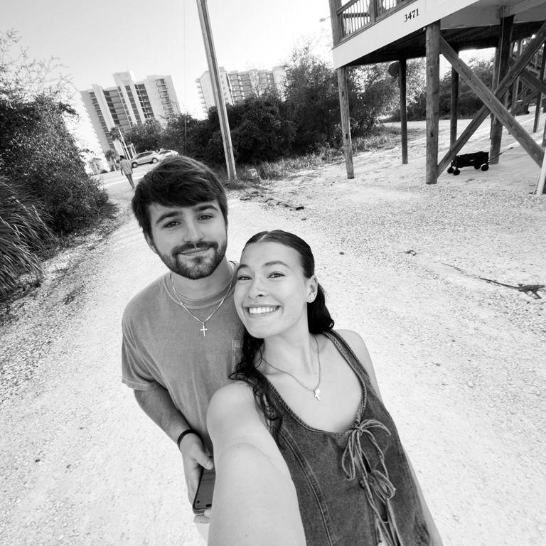 C & G the day before the proposal...and the rest is history😊