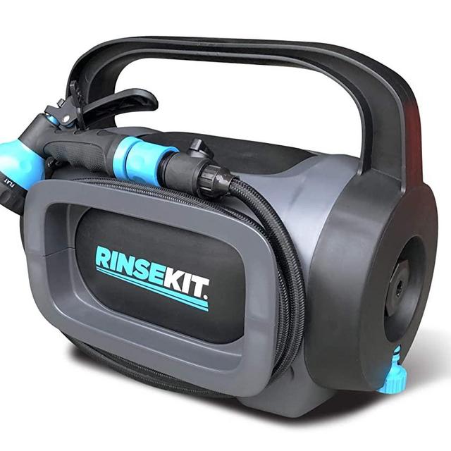 Rinse Kit Portable Outdoor Shower | 1.75 gallons of Water | Pressurized Spray for 4 Minutes | No Pumping - No Batteries | Camping, Surfing, Pets, Sport | BPA Free (RinseKit POD)