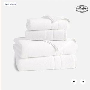 Super-Plush Turkish Cotton Bath Towel Bundle (Color: White)